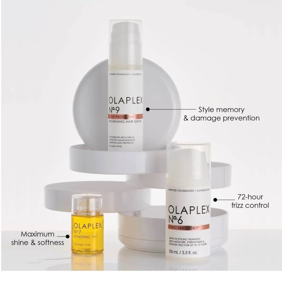 Complete 8-piece OLAPLEX hair repair system