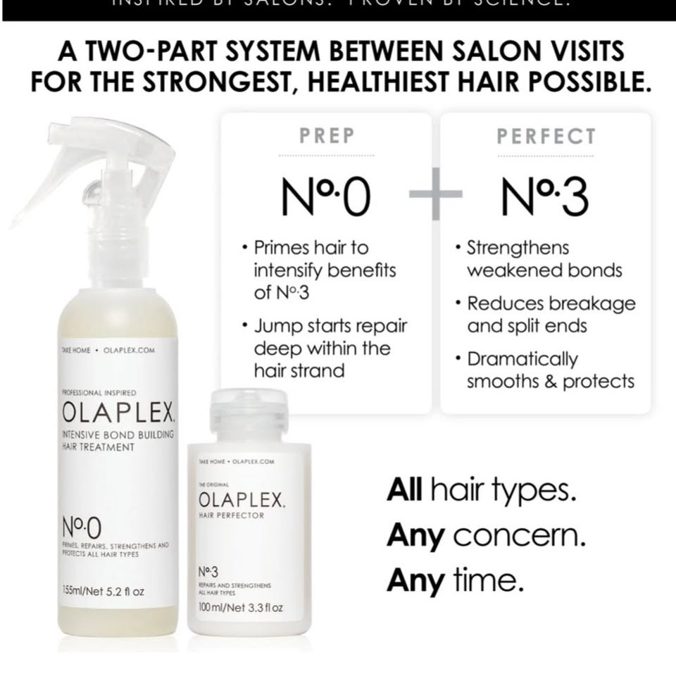 Complete 8-piece OLAPLEX hair repair system